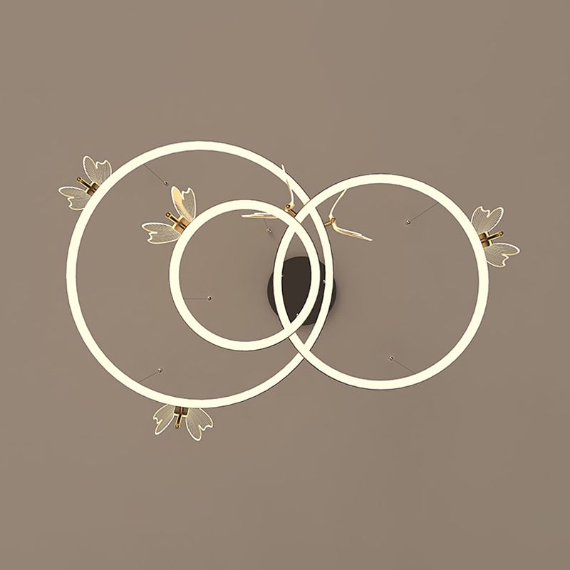 Accesorios de iluminación de techo contemporáneo de techo de techo de techo de metal de 3 niveles