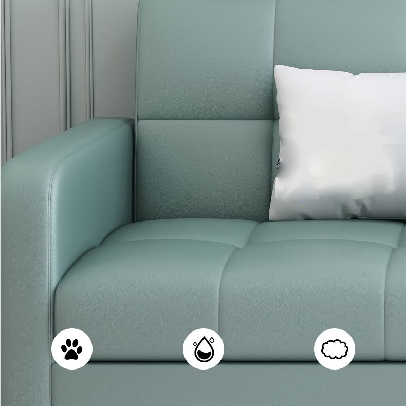 Contemporary Biscuit Back Convertible Square Arm Stationary Sofa