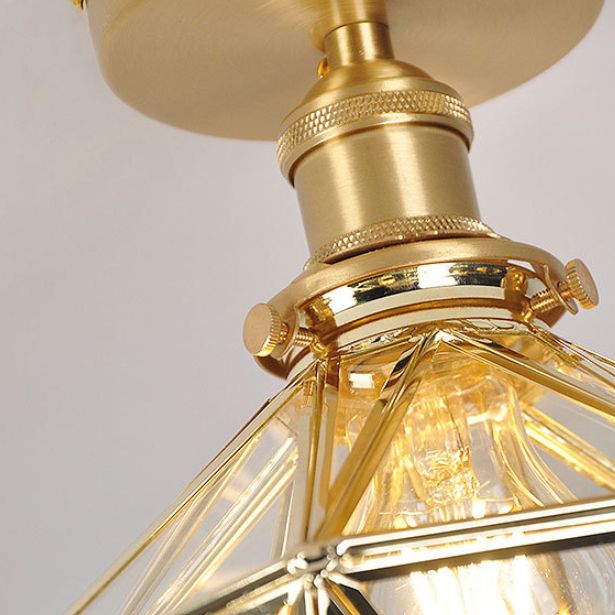 Modern Glass Ceiling Lamp Household Flush Mount Light Fixture for Bedroom