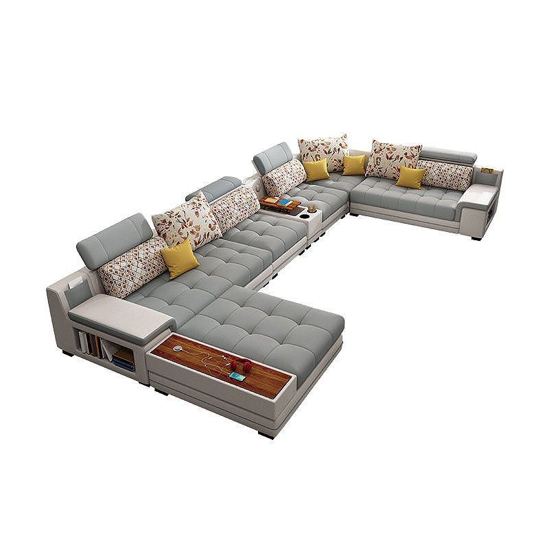 161.42"L x 98.43"W x 35.43"H Sofa Pillow Back Sectionals with Storage