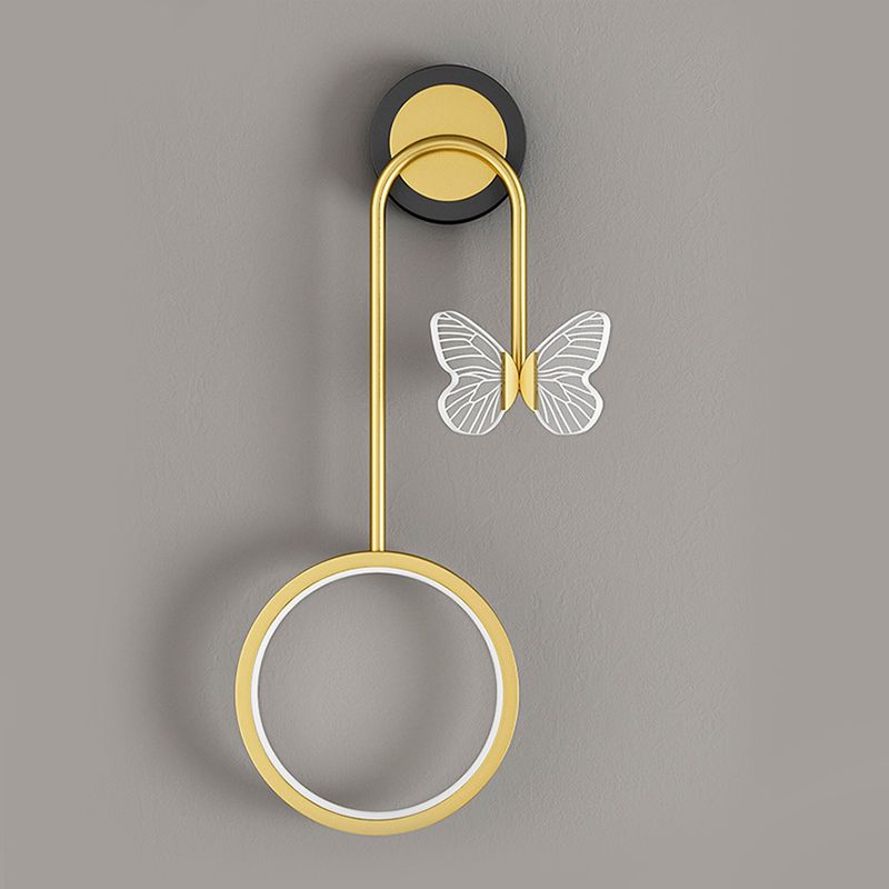 Modern Wall Mount Light Fixture 2 Light Wall Light Sconce in Gold for Dining Room