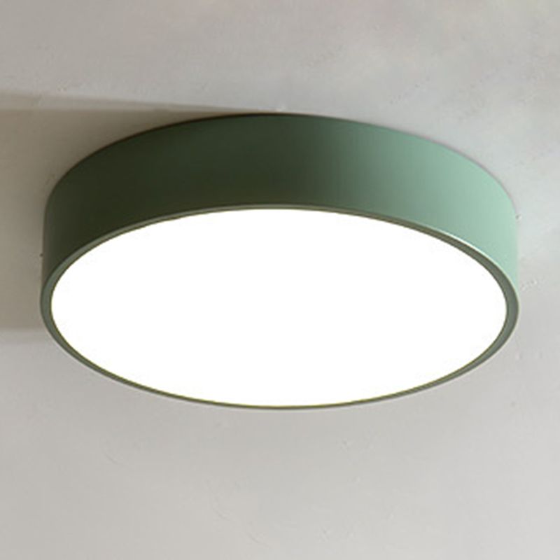 Lámpara de techo empotrada redonda Macaron con protector acrílico para sala de estar