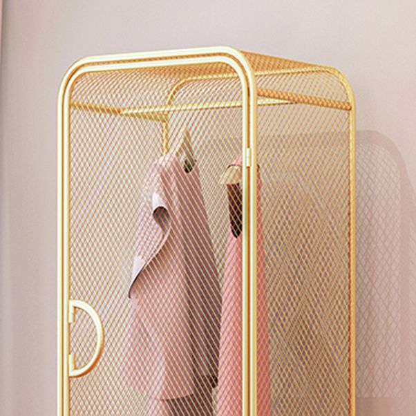 Metal Modern Cabinet with Legs Bedroom Hinged Door Storage Cabinet