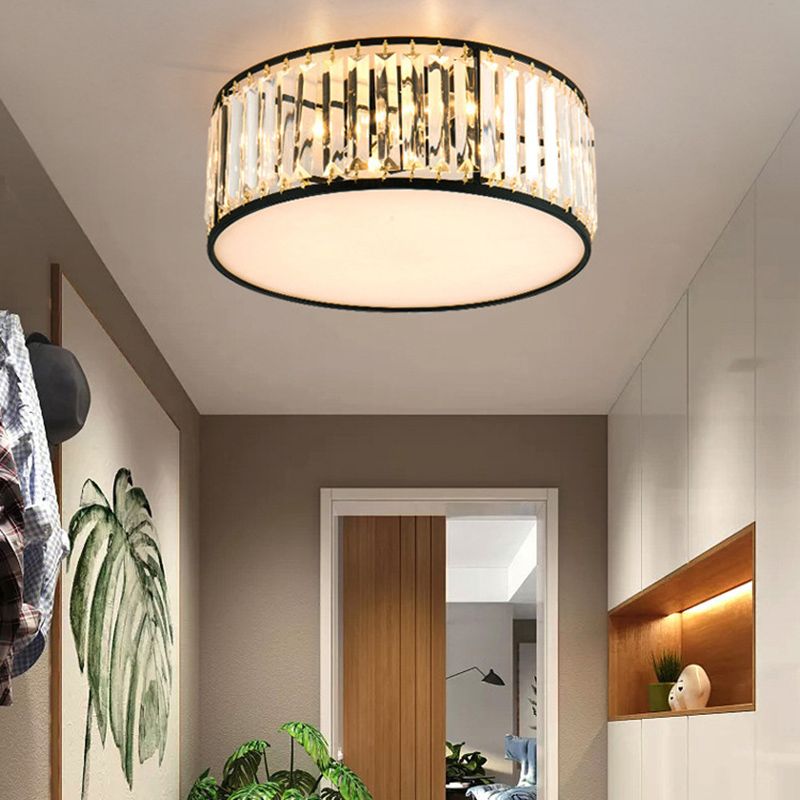 Modern Home Decor 5 Head E27 Flush Crystal Ceiling Lights for Sitting Room