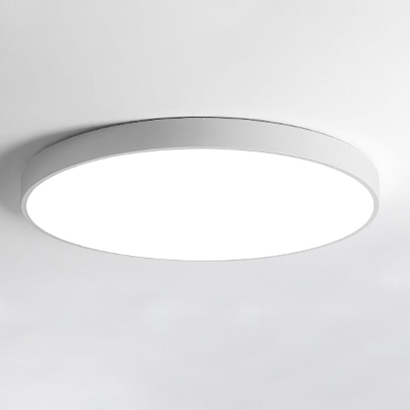 Modern Round Shape Flush Mount Lights Metal Flush Ceiling Light Fixture with Acrylic Shade