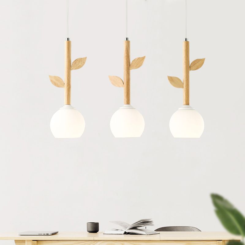 Branch Multi Light hangers moderne stijl hout 3 bollen