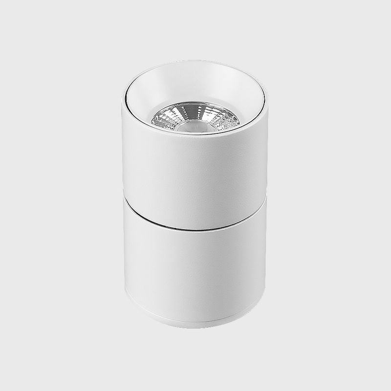 LED Circle Shape Flush Mount Modern Metal Ceiling Lamp with Aluminum Shade for Living Room