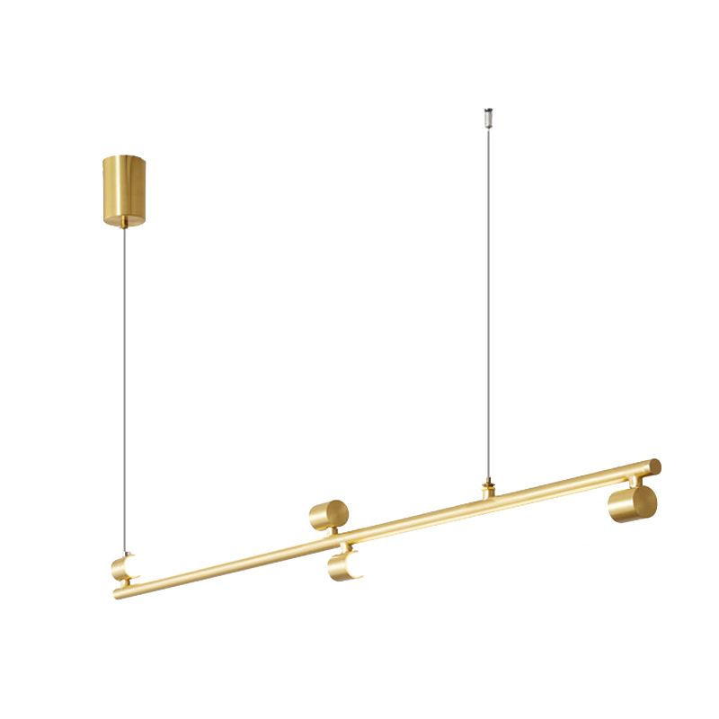 Brass LED Hanging Lamps Minimalism Island Light Fixture for Dining Room