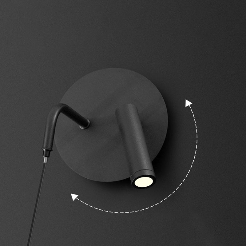Modernism Wall Sconce Metal Wall Light Fixture in Black for Bedroom