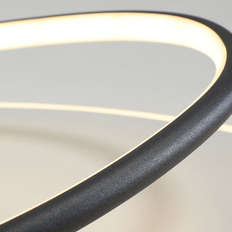 Plafonnier encastré à abat-jour rond en métal, luminaire moderne à 2 lumières