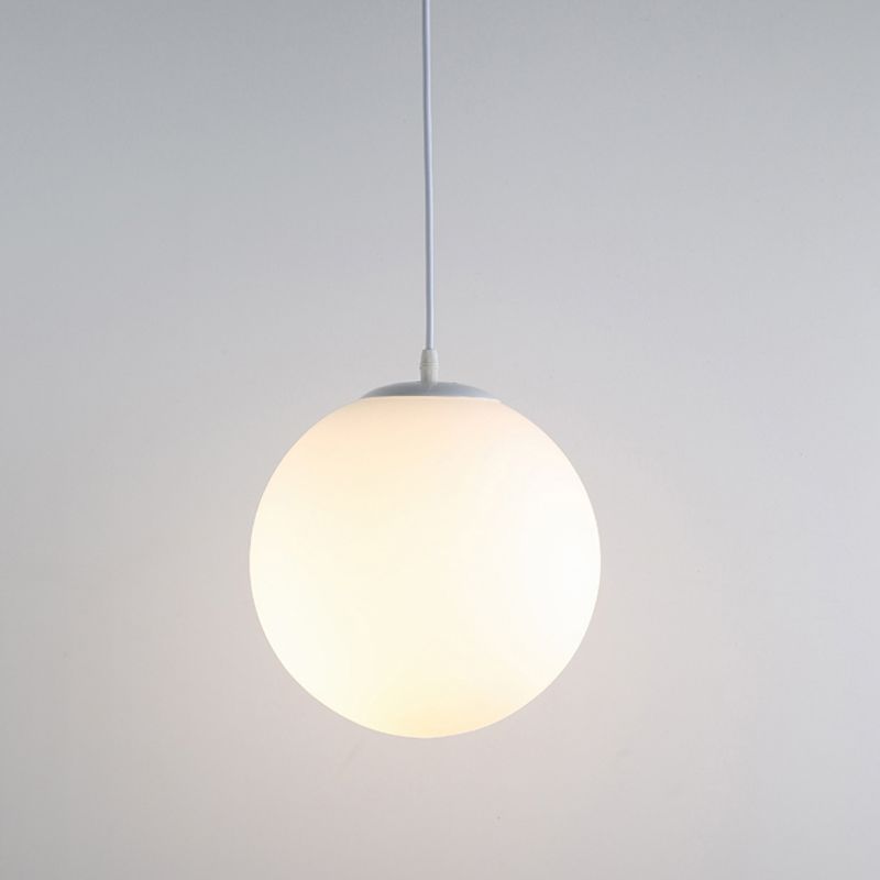 Ball Shape Hanging Light Fixture Glass Simple Hanging Pendant Light