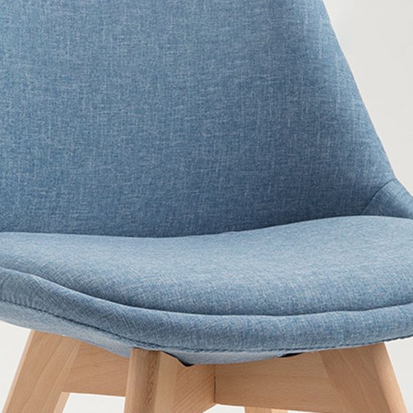Scandinavian Restaurant Upholstered Side Chair Matte Finish Parsons Dining Chair