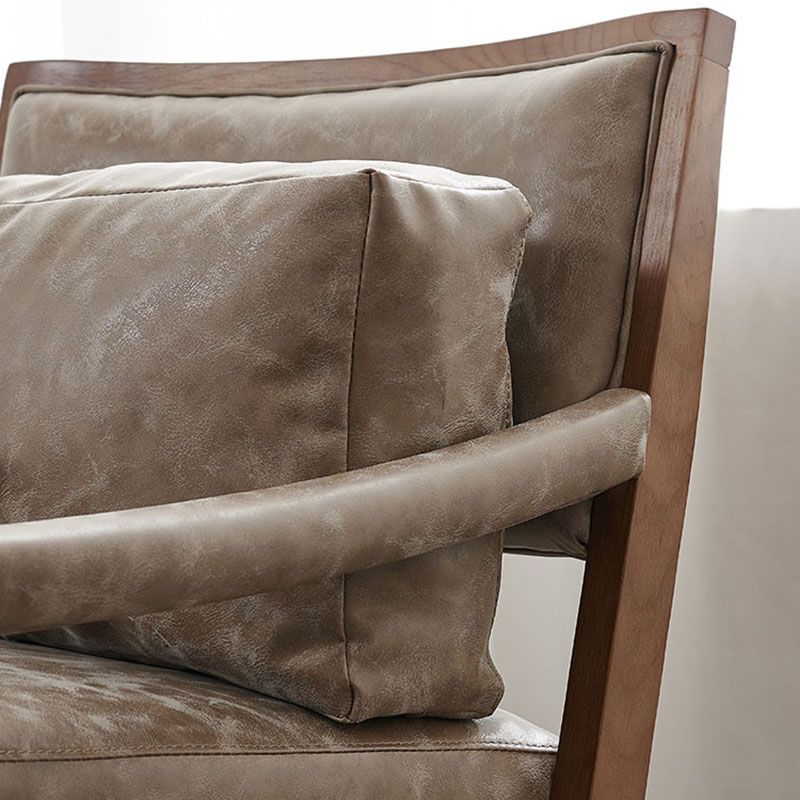 Traditional Style Kitchen Dining Chair Dining Arm Side Chair with Wooden Legs