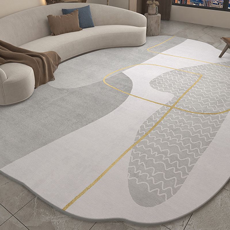 Ausgefallener Wohnzimmer Teppich Farbblock Polyester Fläche Teppich nicht rutschfestem Hintergrund Teppich
