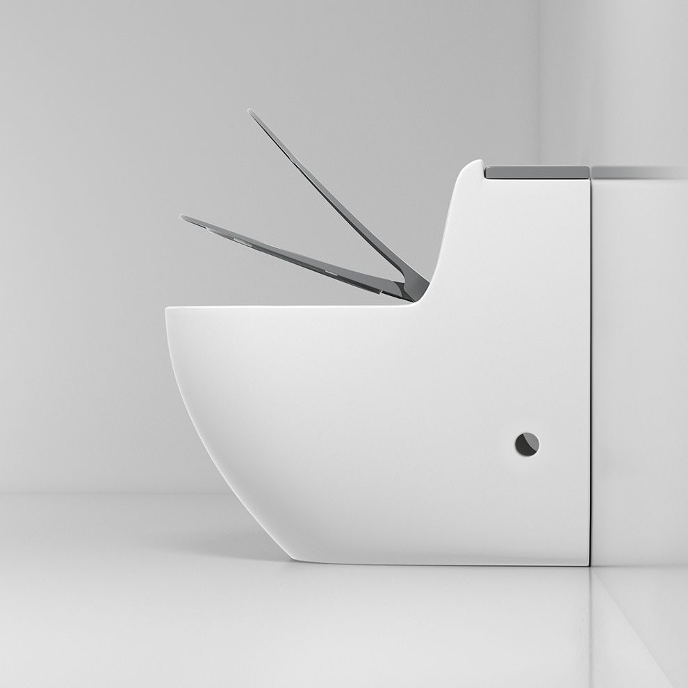 Modern Elongated Toilet Bowl Siphon Jet Flush Toilet with Seat