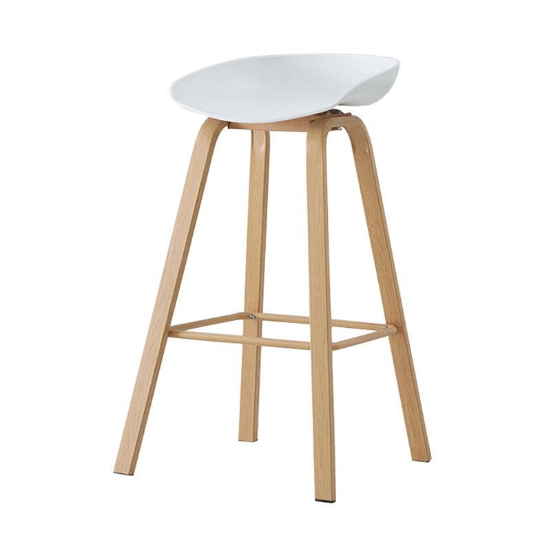 Scandinavian Style Bar-stool with Metal Legs Counter Stool for Kitchen Bar