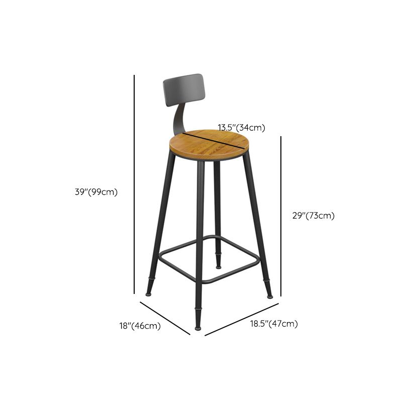 Contemporary Dining Stools Armless Bar Stools Black Metal Legs
