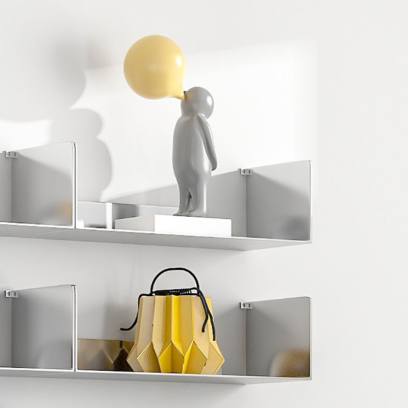 Modern Style Bookcase Metal Wall Mounted Bookshelf for Home Office