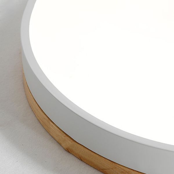 Houten ronde vorm inbouwlamp Moderne plafondlamp in Macaroon-stijl met acrylkap