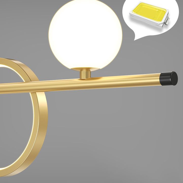 Modern Creative LED Island Light Aluminium Linear Pendant Light with Acrylic Shade