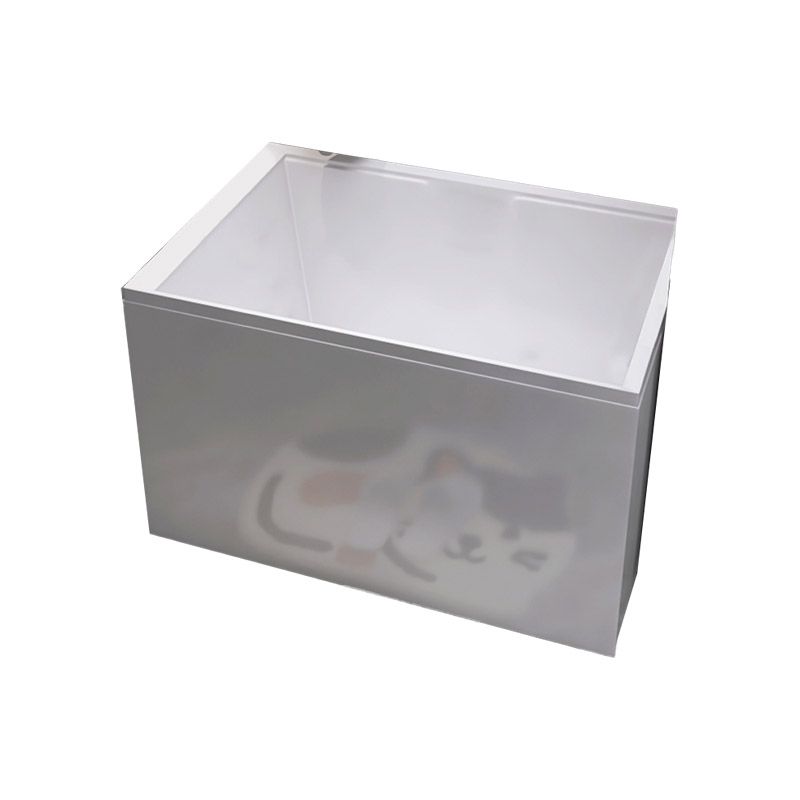 Modern Style Apron Front Bathtub Rectangular Acrylic Bathtub in White