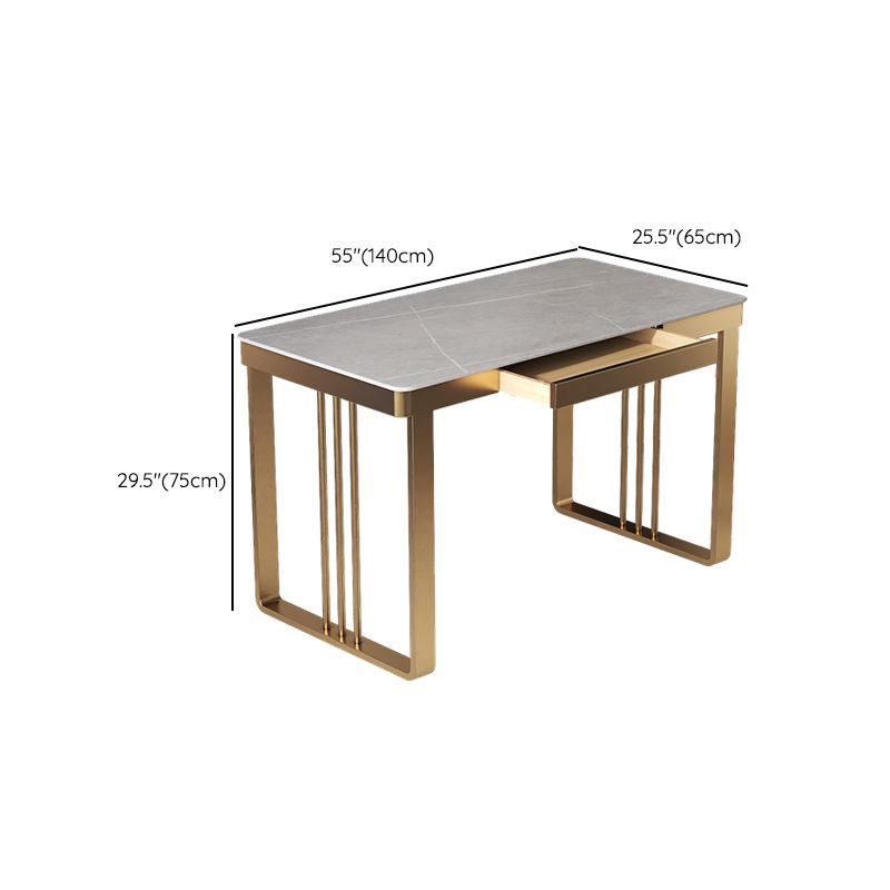 Glam 29.5"H Office Desk Sled Rectangular Writing Desk for Dormitory