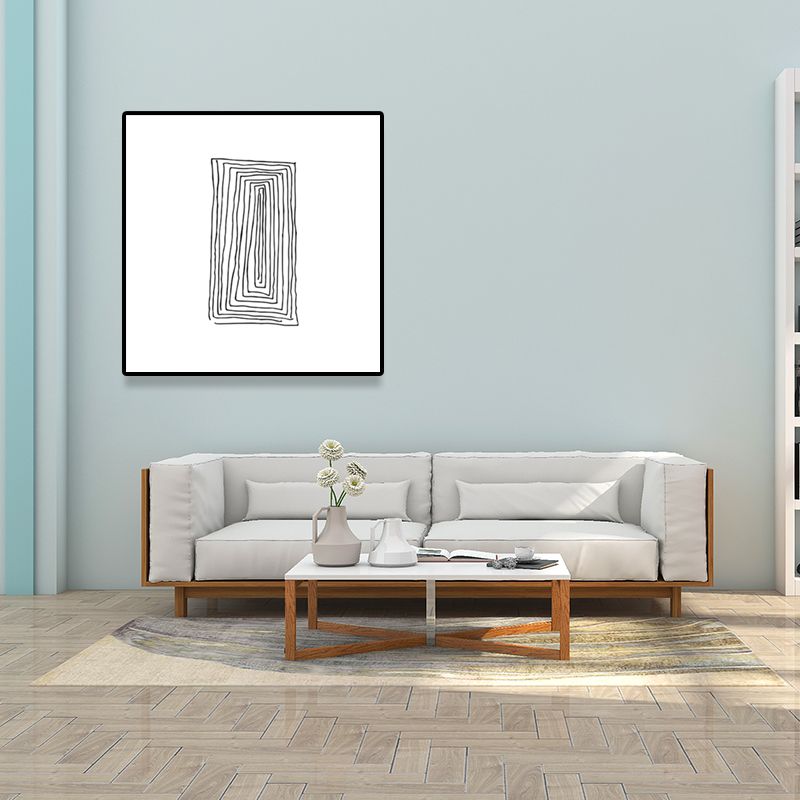 Textured Geometric Pattern Painting Nordic Style Canvas Wall Art Decor, Multiple Sizes