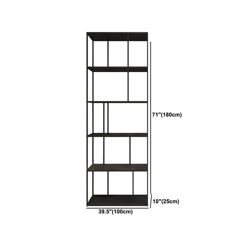 Metal Open Book Shelf Contemporary Home Shelf Bookcase with Shelves