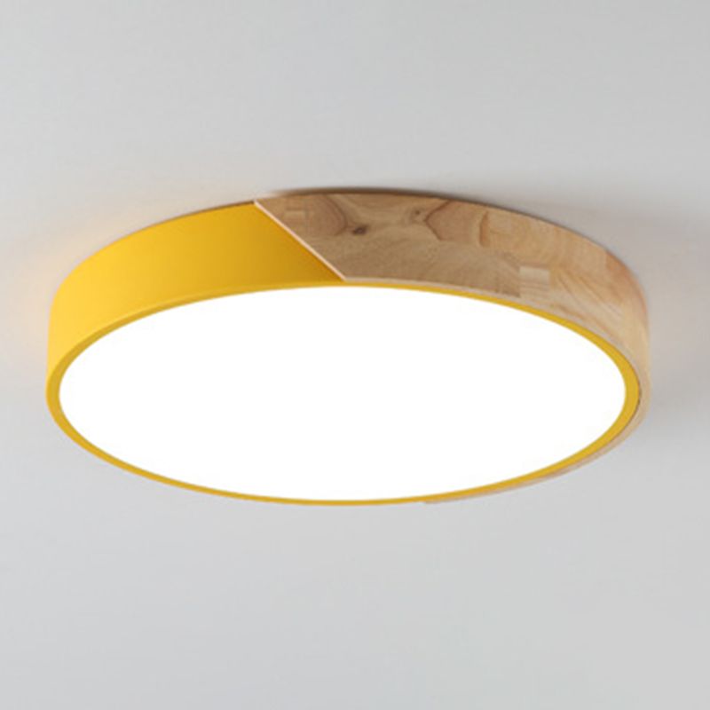 Lámpara de techo LED con forma geométrica, hierro macarrón moderno, 1 luz, montaje empotrado para pasillo de dormitorio