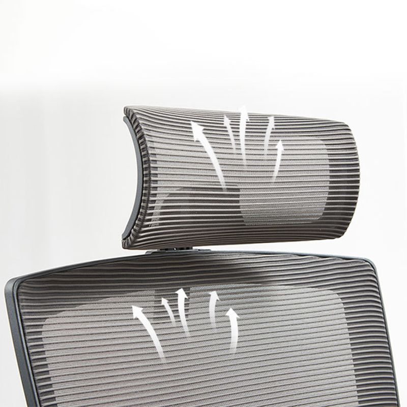 26 Inch Wide Modern Desk Chair Black Fixed Arms Office Chair