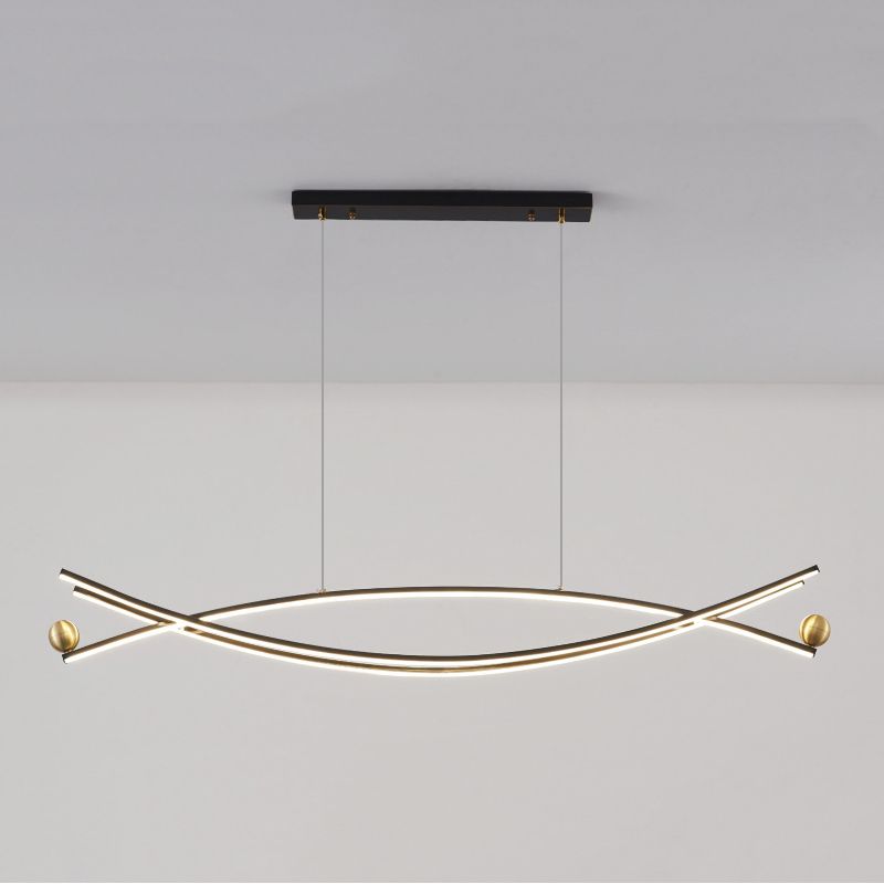 Multiple-Light Geometric Island Lighting Modern Metal Island Pendant Lights