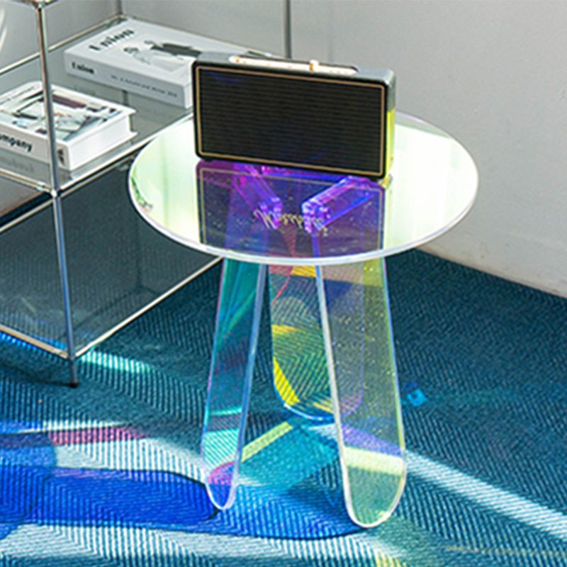 Luxurious Acrylic Side Table Round/Oval Side End Snack Table