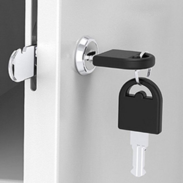 Modern Grey Storage Cabinet with Hinged Door Metal Cabinet for Bathroom