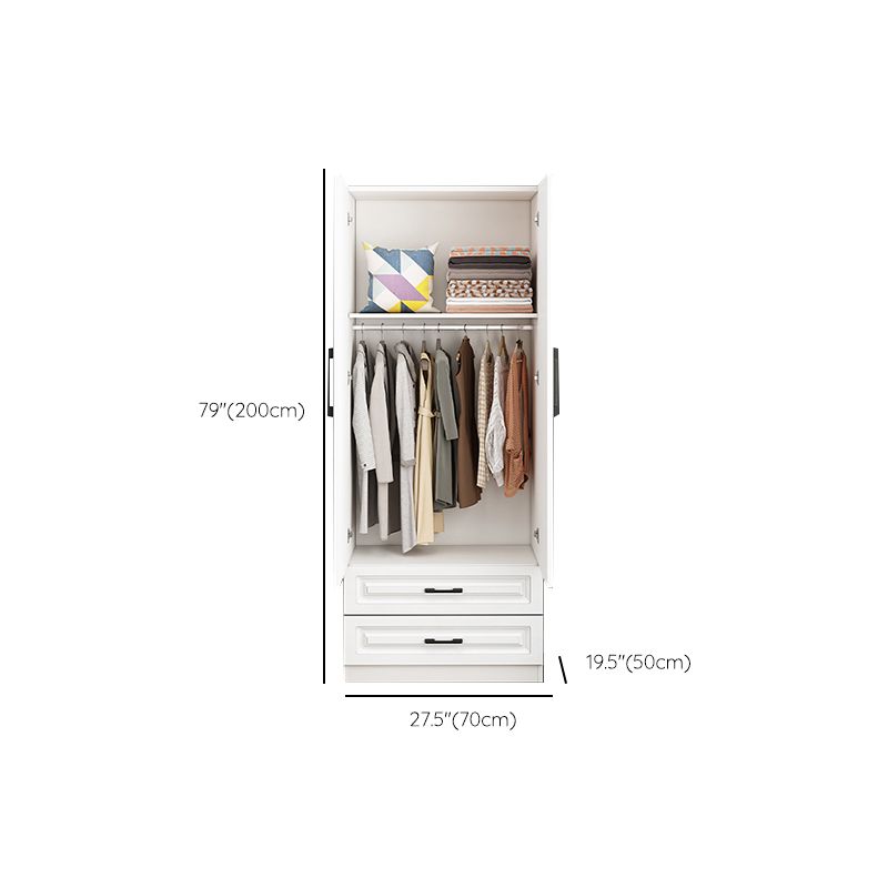 Contemporary Wardrobe Armoire Wood Combination Armoire for Bedroom