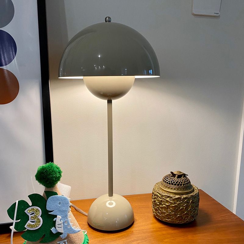 Macaron Dome Shade Table Lamp, Metal Table Light with An On/Off Switch