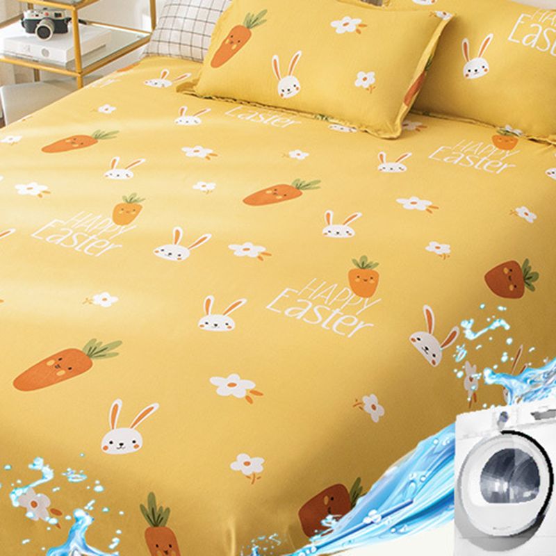 Breathable Non-Pilling Bed Sheet Polyester Fade Resistant Fitted Sheet