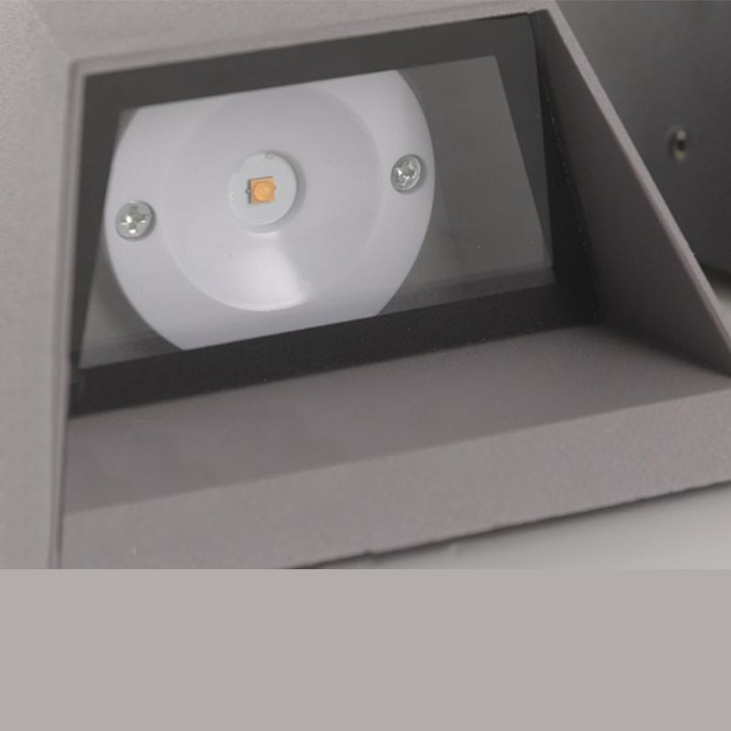 Modern Minimalist Style Geometric Up and Down LED Wall Sconce Metal Sconces