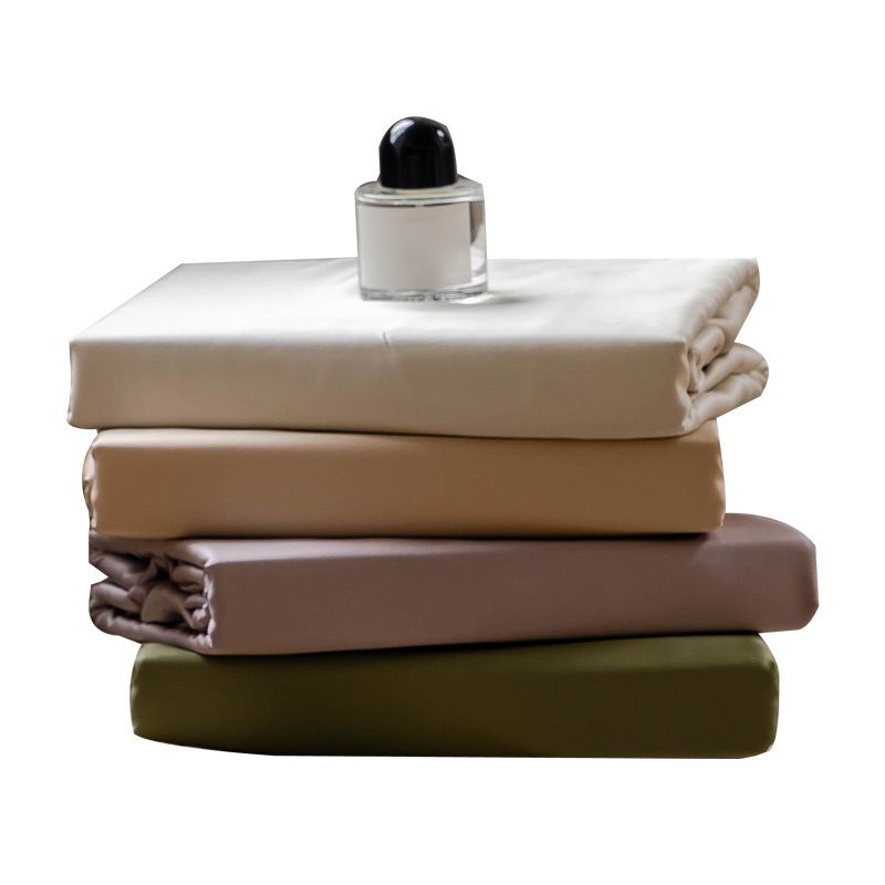 Bed Sheet Solid Color Breathable Non-pilling Skin-friendly Bed Sheet Set