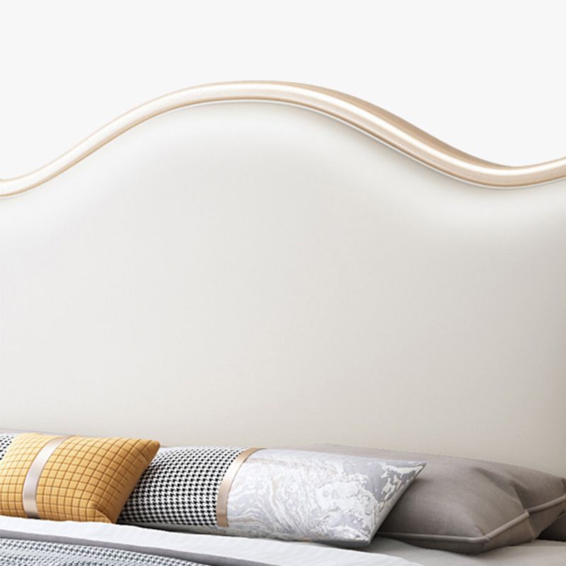 Modern Wood and Upholstered Standard Bed 57.5" Tall Panel Bed