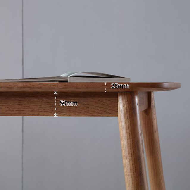 Glam vaste houten rechthoekige vorm eettafel bruine standaard eettafel voor keuken