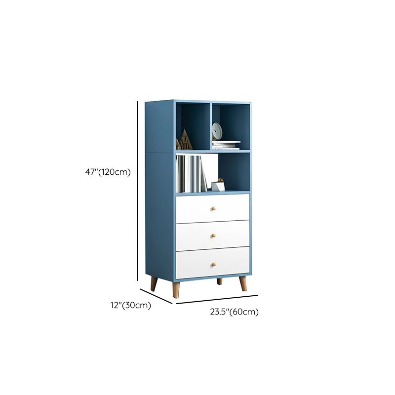 Contemporary Style Simple Wood Chest with Shelves for Living Room