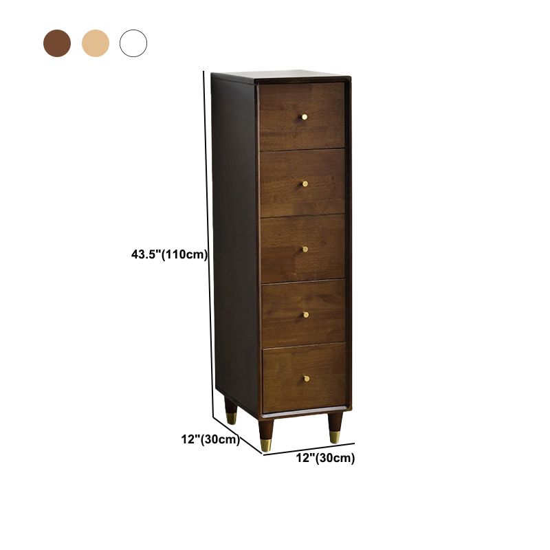 Modern Wood Cabinet Square Straight Legs Side Cabinet with Drawer