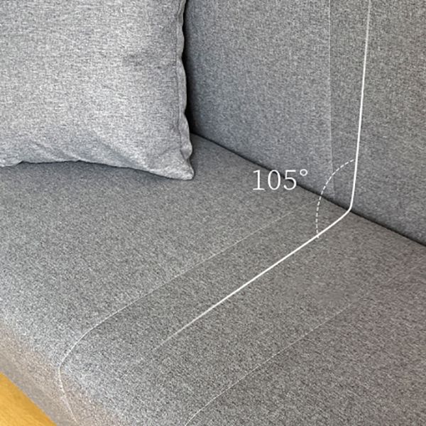 Living Room Contemporary Biscuit Back Square Arm Stationary Sofa