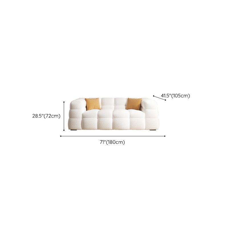 Scandinavian Biscuit Back White Tuxedo Arm Living Room Seating