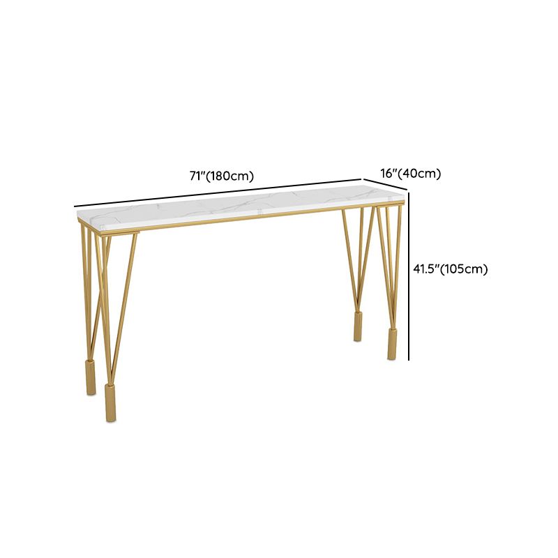 Modern 1/4/7 Pieces Bar Table Set Rectangle Stone Counter Table with High Stools