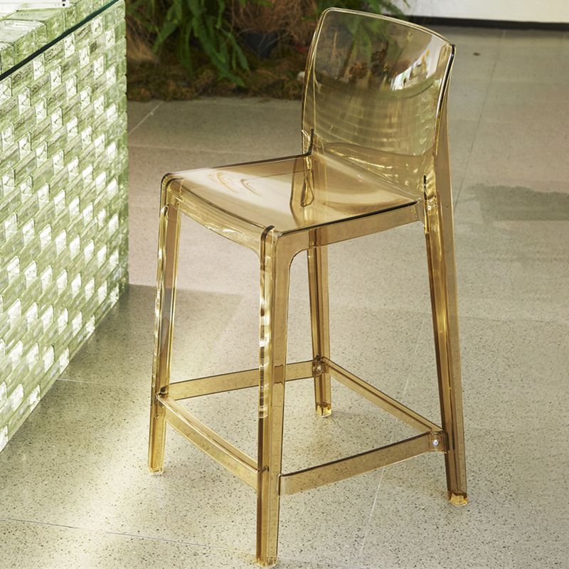 Industrial Plasticr Bar-stool Square Seat Counter Bar Stool with Plastic Legs