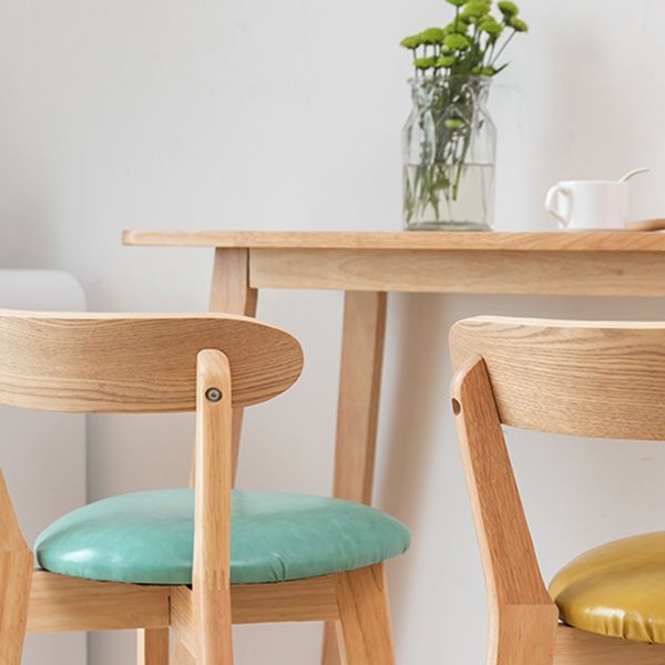 Contemporary Rectangle Bar Table Solid Wood Counter Height Bar Dining Table