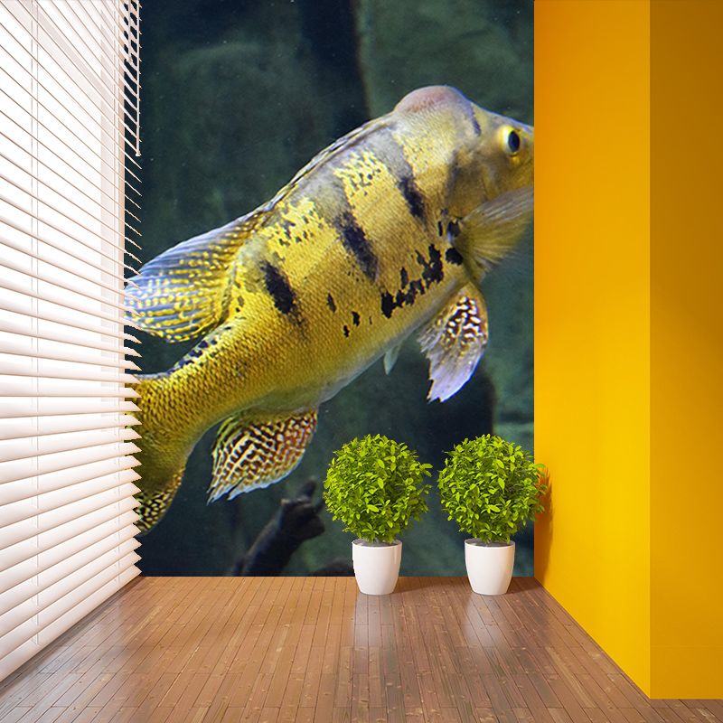 Sea Creature Wall Mural Modern Style Mildew Resistant for Living Room