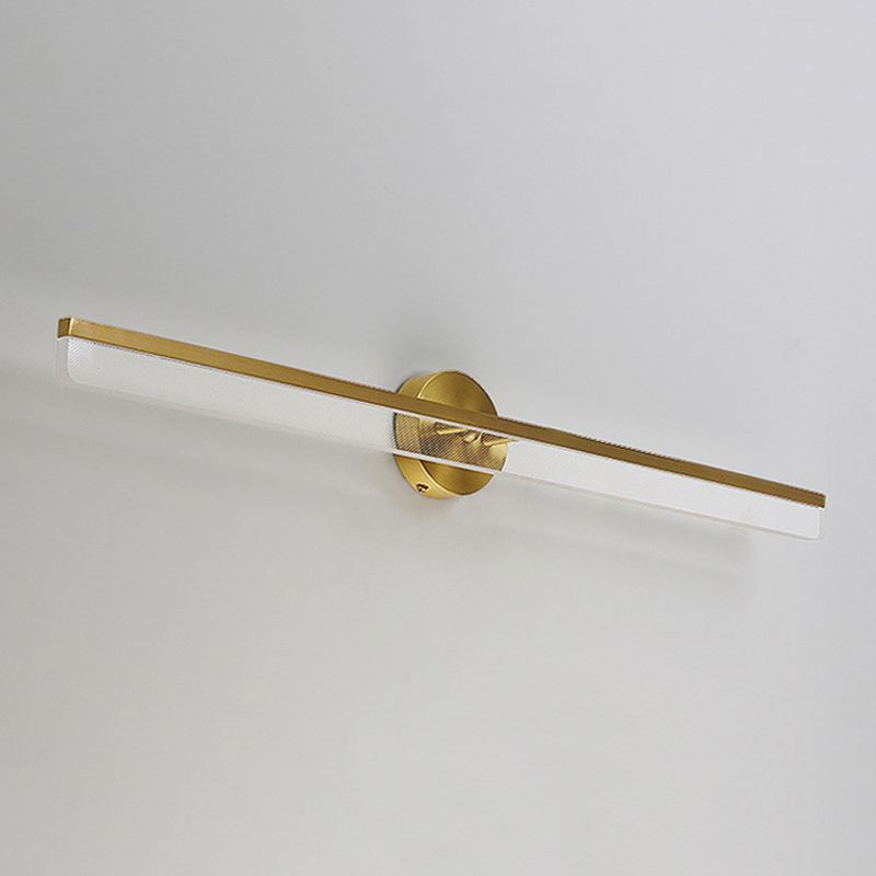 1 Light Linear Shape Wall Mount Light Fixture Modern Wall Mounted Lighting in Gold Fixture