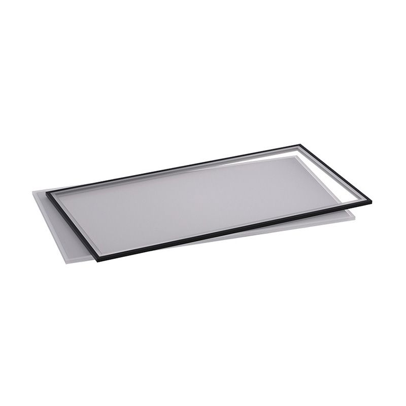 Plafonnier rectangulaire en métal, éclairage de plafond LED simple en noir et blanc